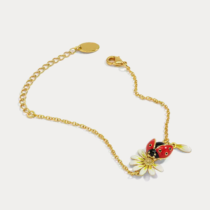Ladybug Daisy Bracelet