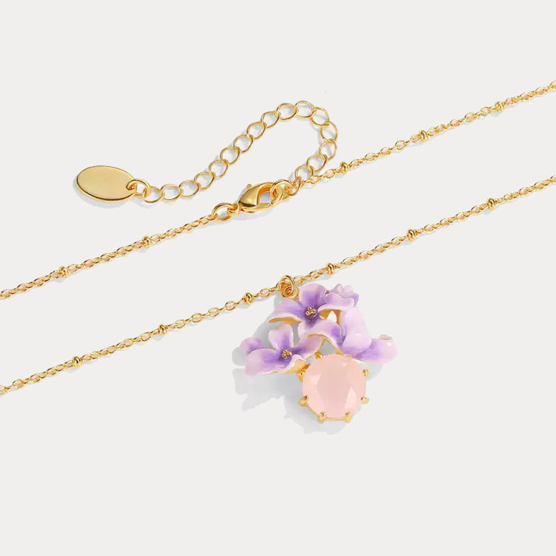 Selenichast Early Lilac Pink Crystal Necklace