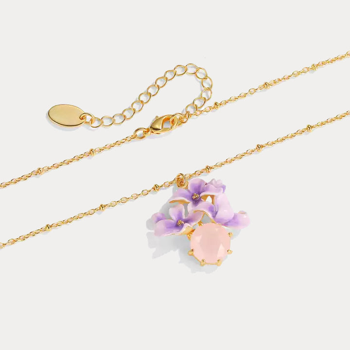 Selenichast Early Lilac Pink Crystal Necklace