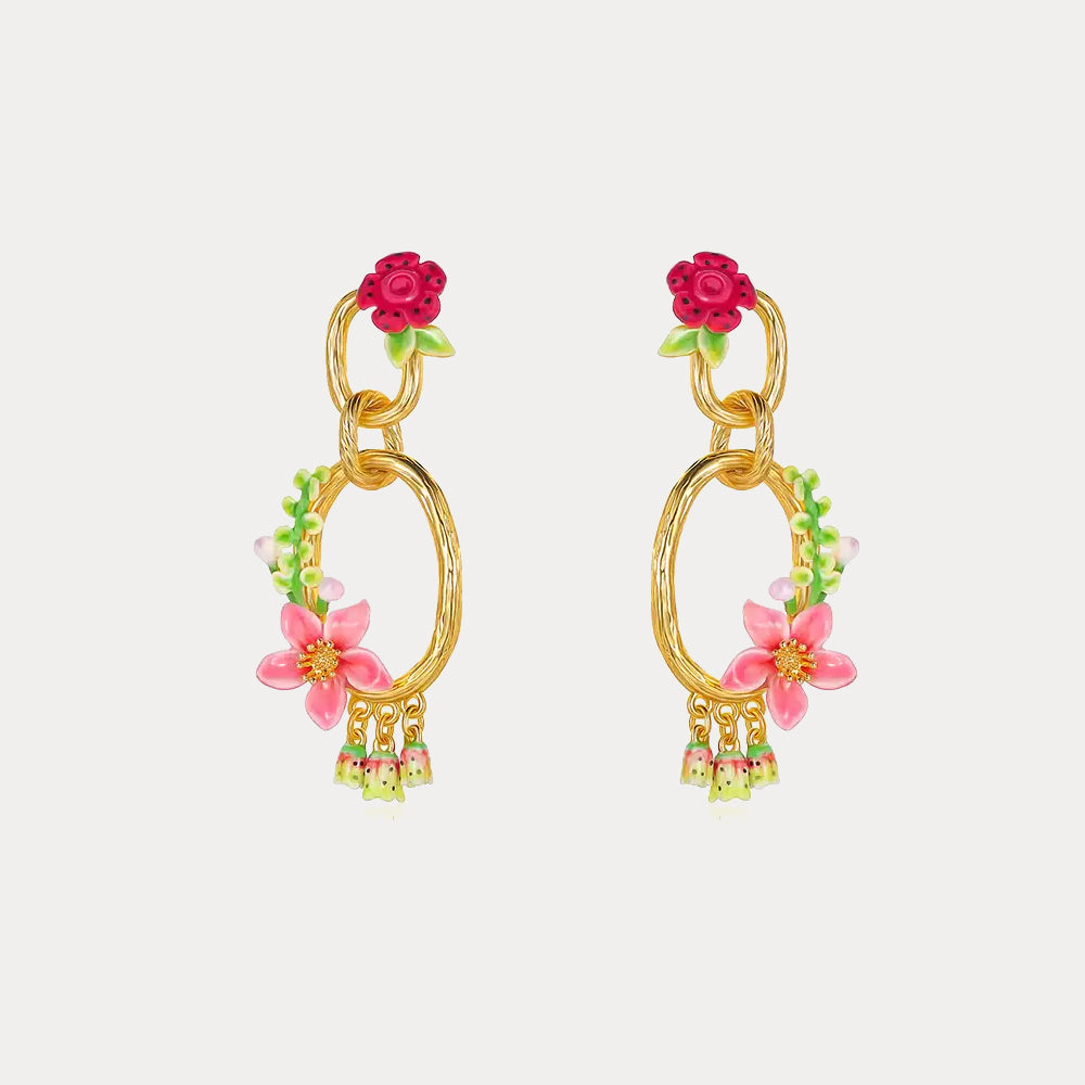 Selenichast Tropical Flower Dangle Earrings
