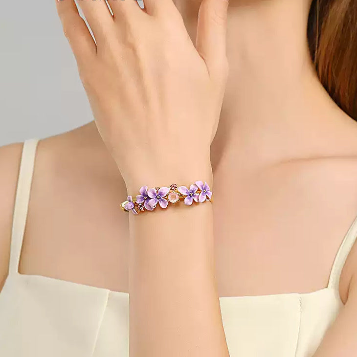 Selenichast Early Lilac Pink Crystal Bracelet