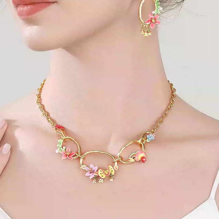 Selenichast Tropical Flower Necklace