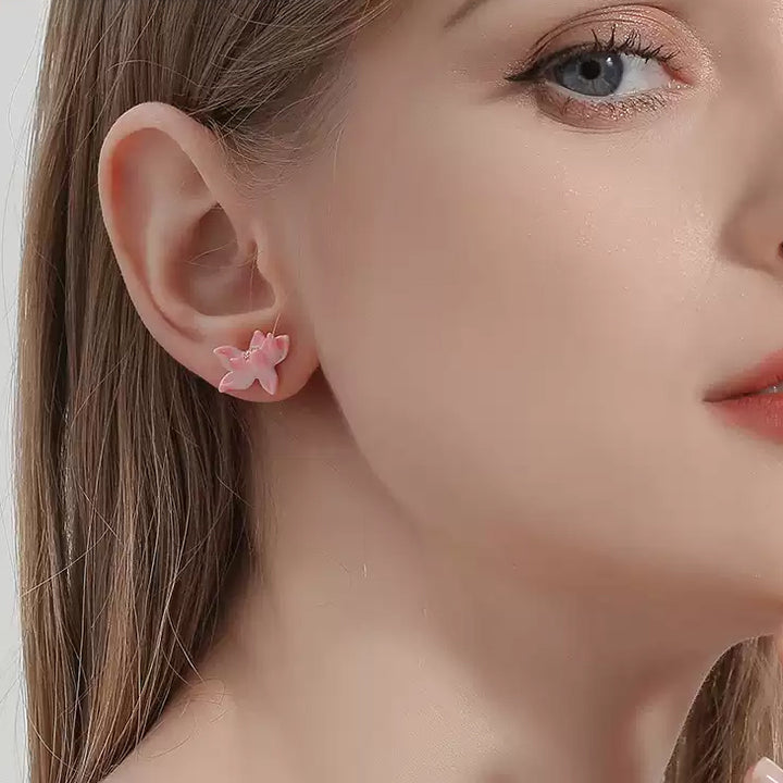Selenichast Lotus Enamel Earrings
