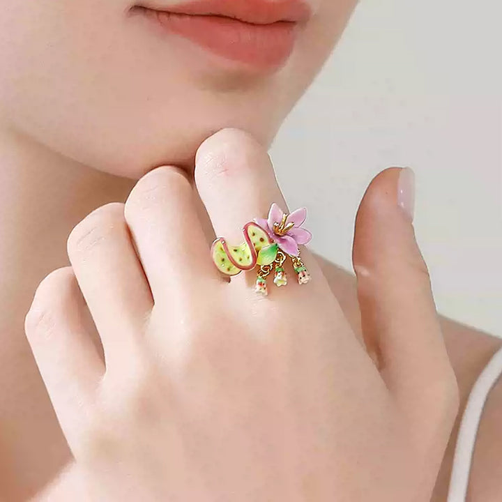 Selenichast Tropical Flower Ring
