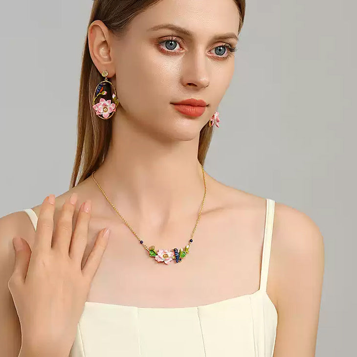 Selenichast Lotus Kingfisher Necklace