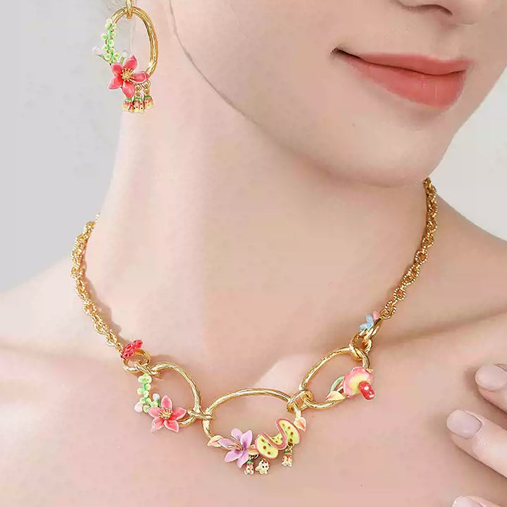 Selenichast Tropical Flower Necklace
