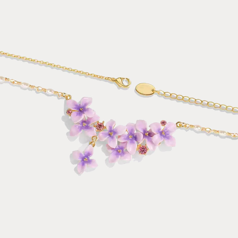 Selenichast Early Lilac Enamel Necklace
