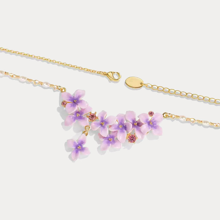 Selenichast Early Lilac Enamel Necklace