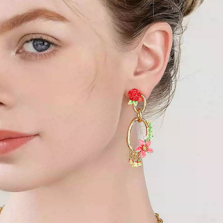 Selenichast Tropical Flower Dangle Earrings