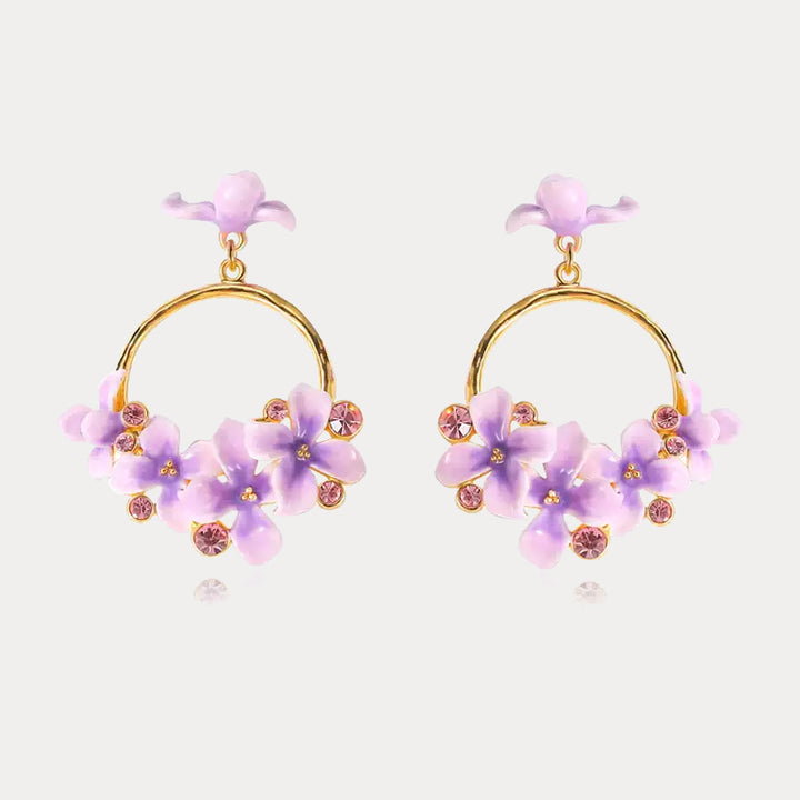 Selenichast Early Lilac Flower Earrings