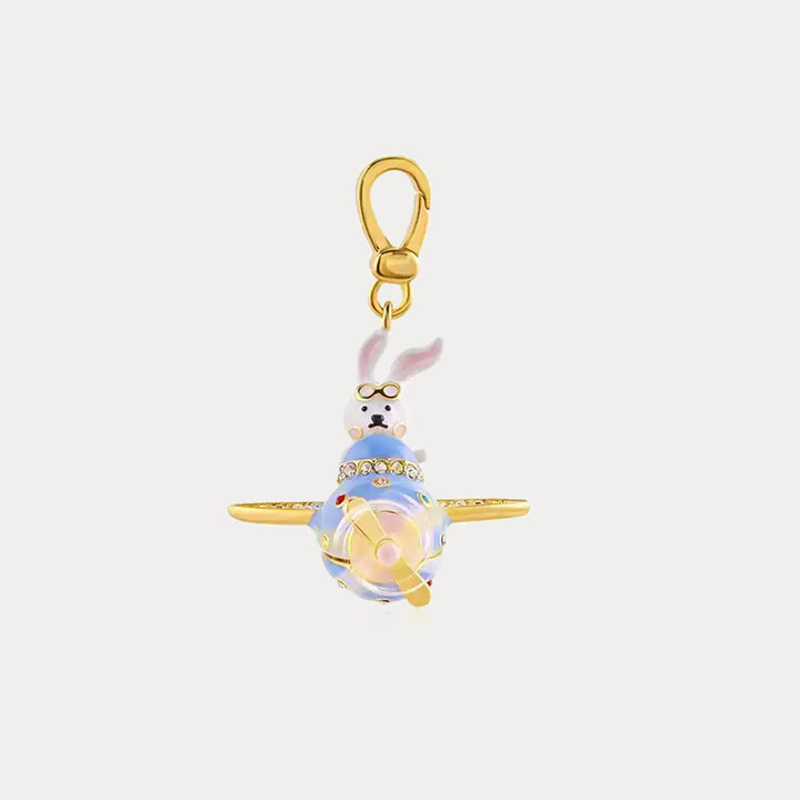 Selenichast Pilot Rabbit Locket Pendant Necklace