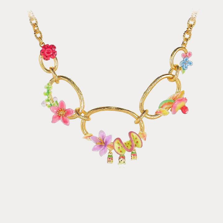 Selenichast Tropical Flower Necklace