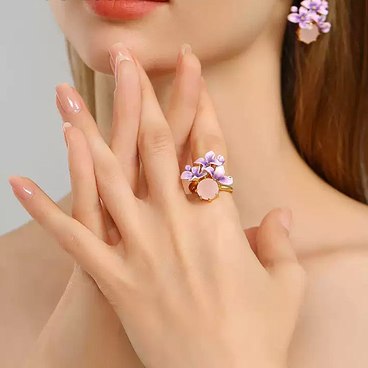 Selenichast Early Lilac Pink Crystal Ring