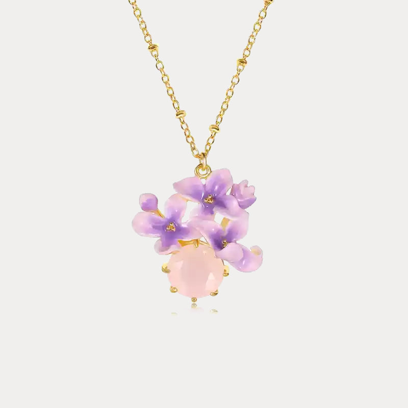 Selenichast Early Lilac Pink Crystal Necklace