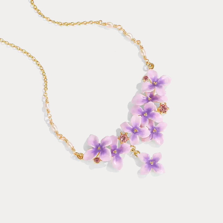 Selenichast Early Lilac Enamel Necklace