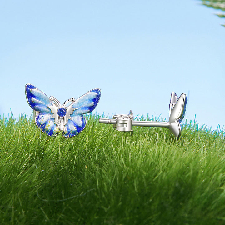 Blue Butterfly Earrings