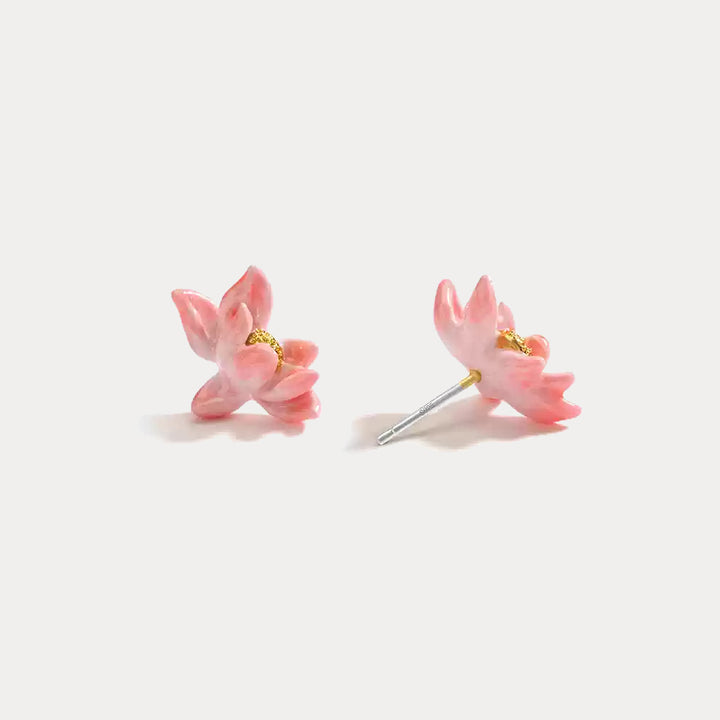Selenichast Lotus Enamel Earrings