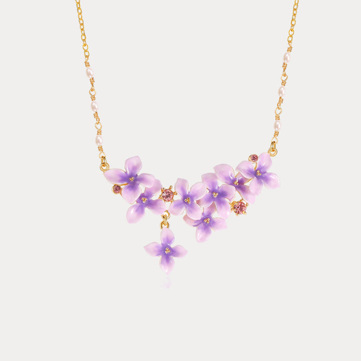 Selenichast Early Lilac Enamel Necklace