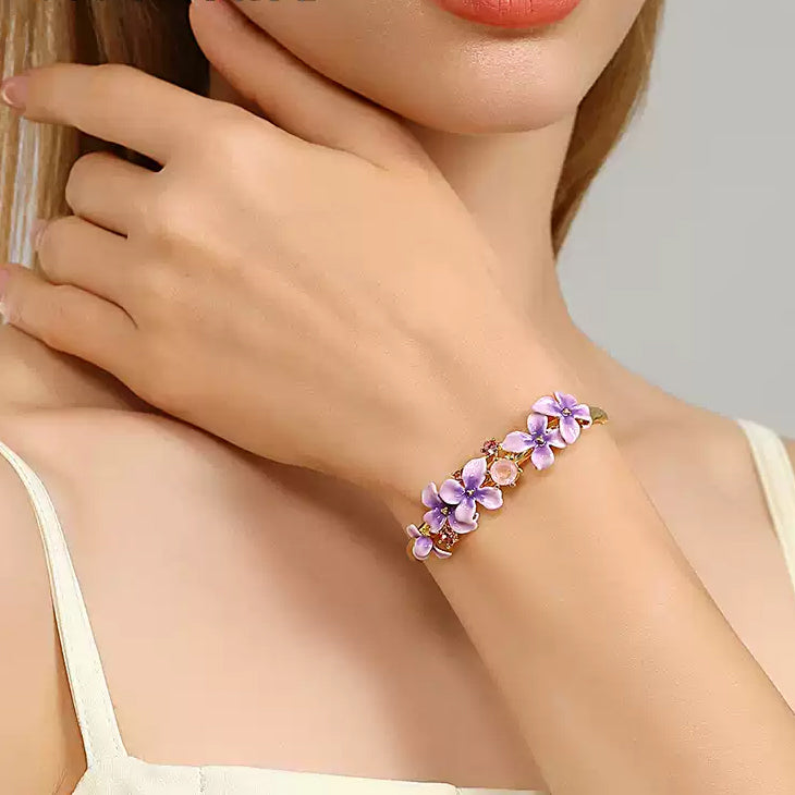 Selenichast Early Lilac Pink Crystal Bracelet