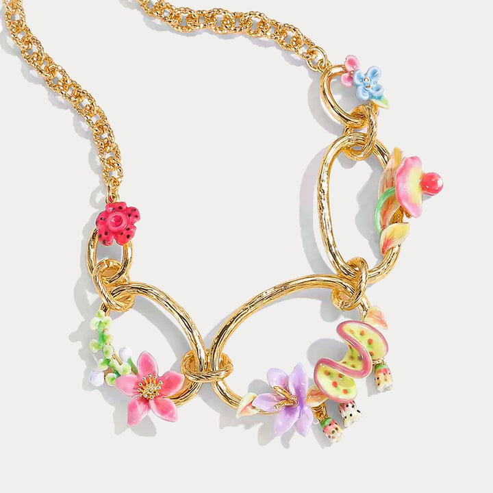 Selenichast Tropical Flower Necklace