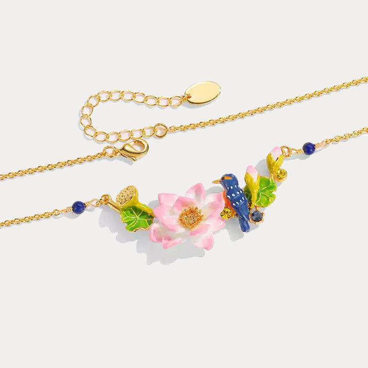Selenichast Lotus Kingfisher Necklace