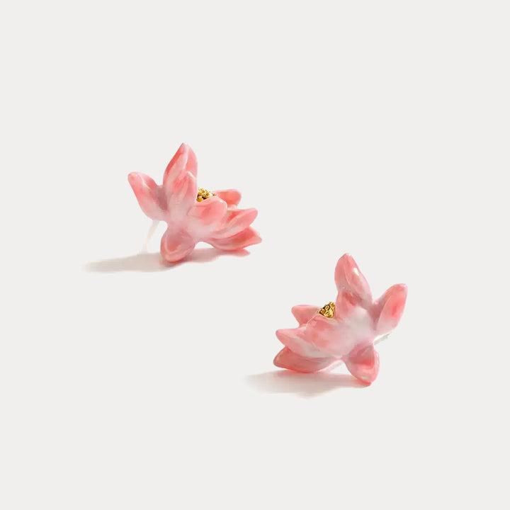 Selenichast Lotus Enamel Earrings