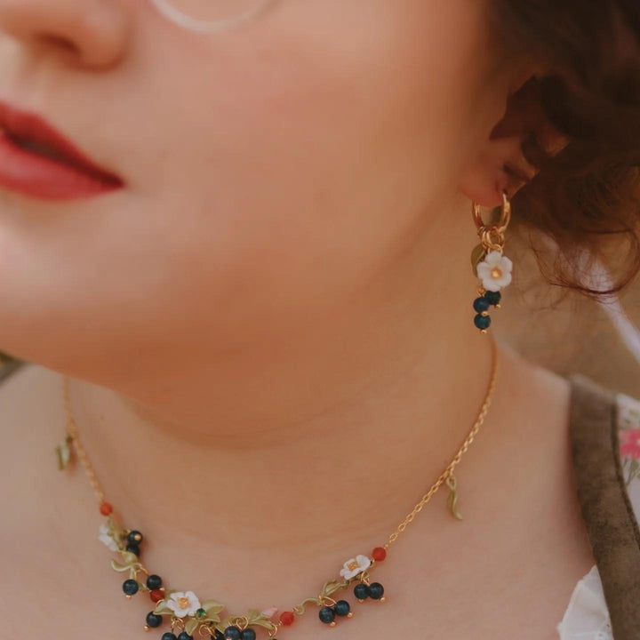 Blueberry Flower Earrings