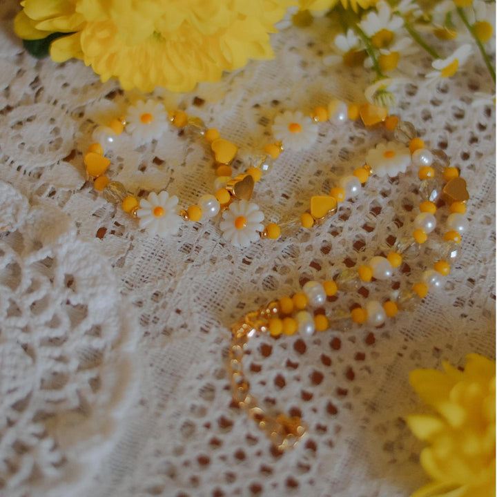 Boho Daisy Flower 구슬 목걸이