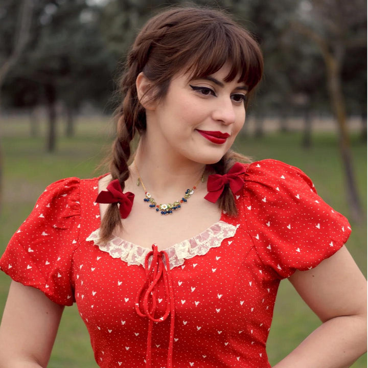 Blueberry Flower Necklace
