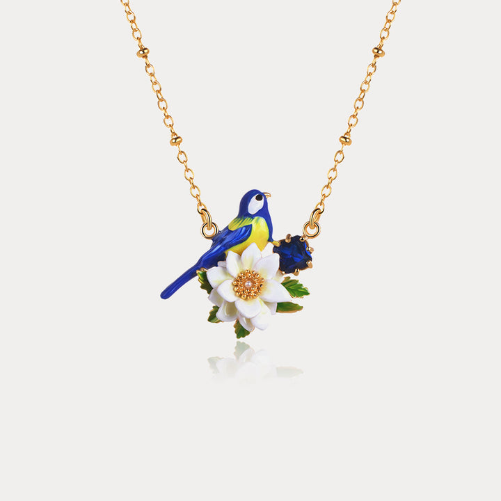 Selenichast Blue Tit Gem Necklace