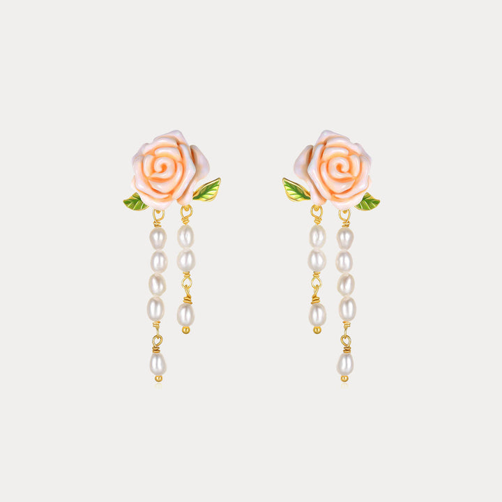 Champagne Rose Earrings