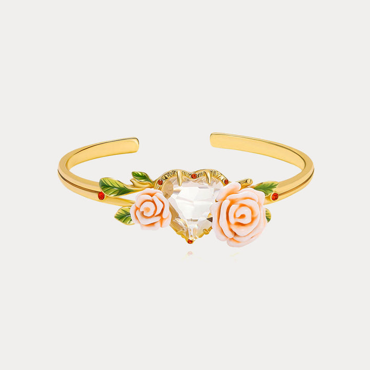 Champagne Rose Heart Bangle