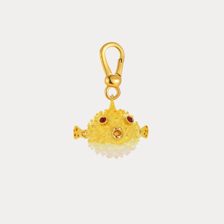 Balloonfish Enamel Pendant Necklace