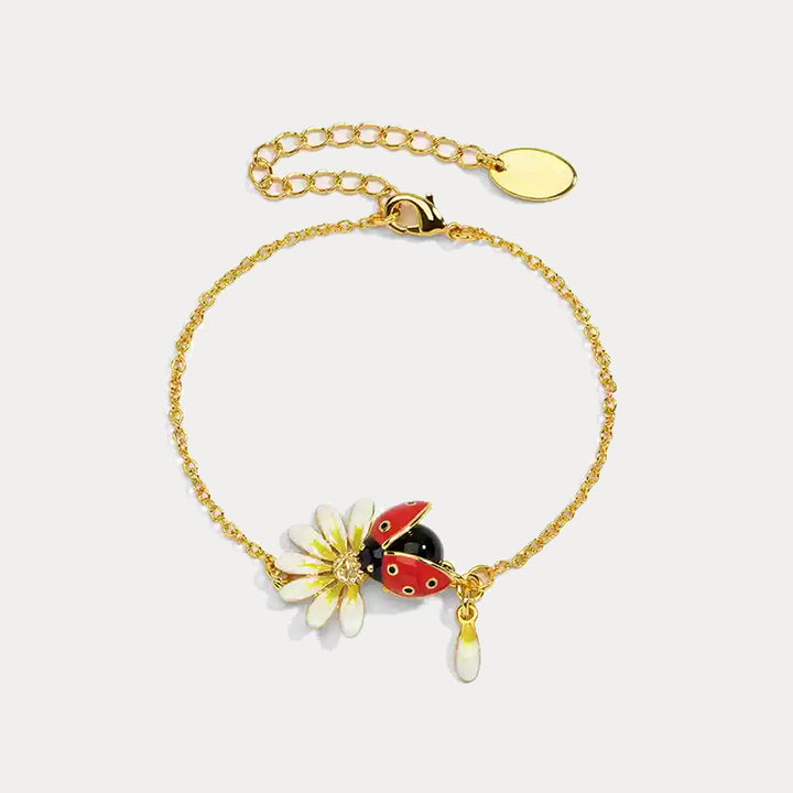 Ladybug Daisy Bracelet
