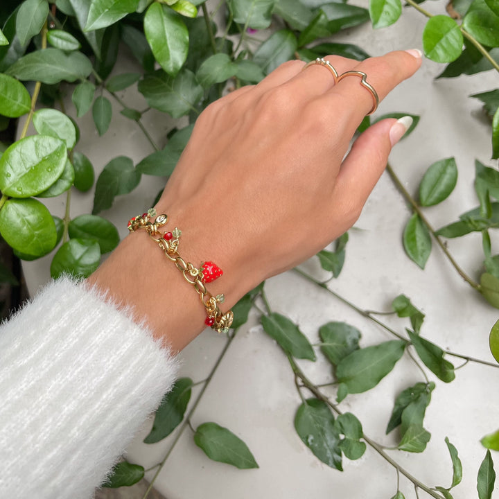 Strawberry 18k Gold Bracelet
