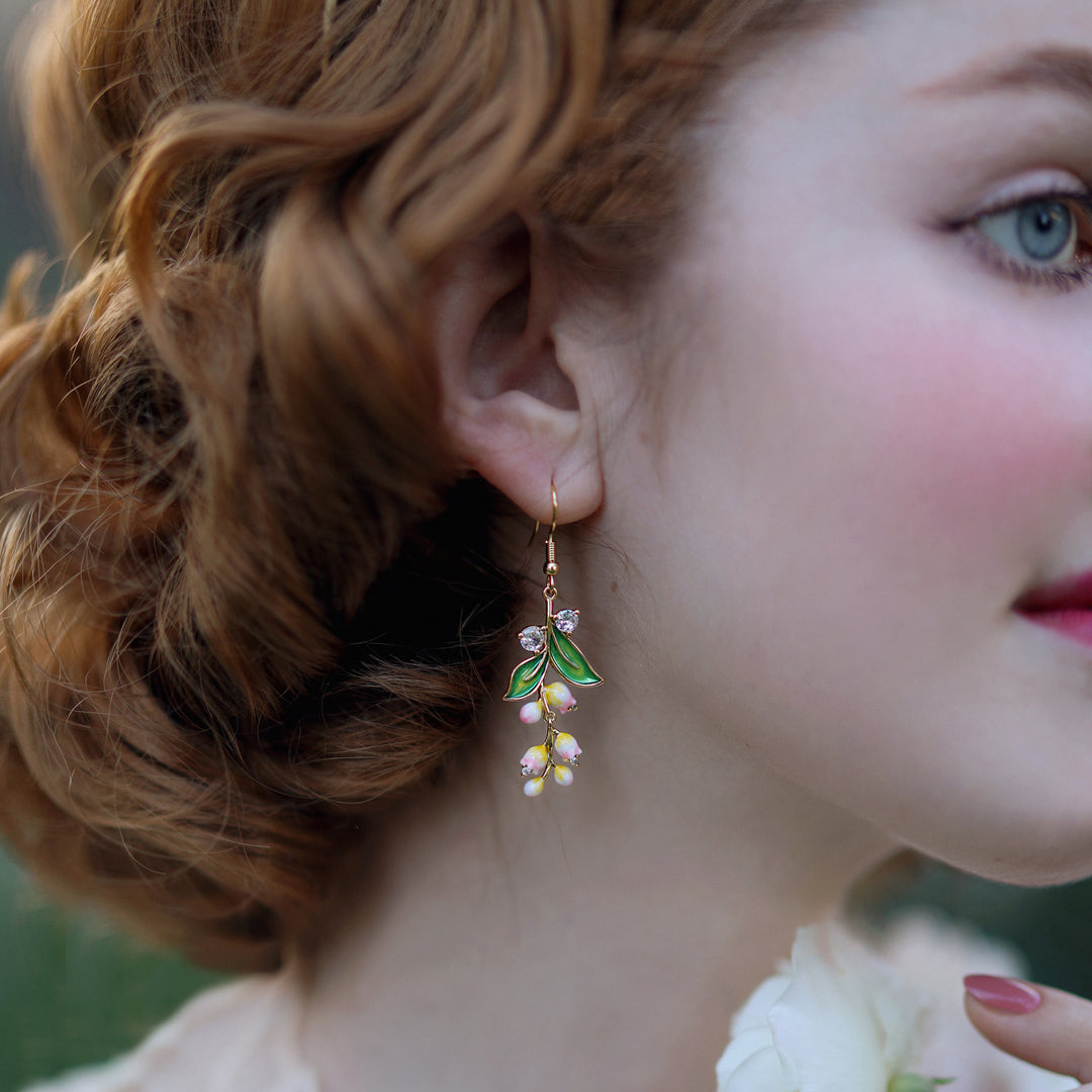 Vintage Lily Of The Valley Stylish Earrings