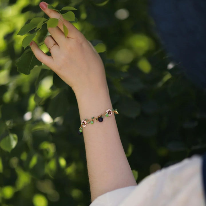 Blackberry Flower Beads Bracelet