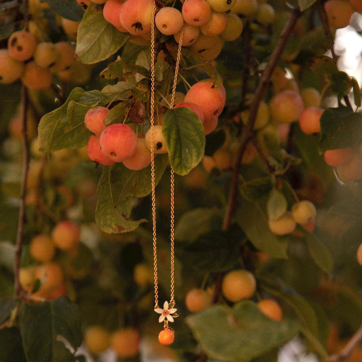 Orange Flower Necklace