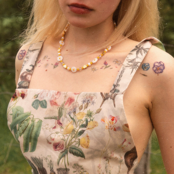 Boho Daisy Flower 구슬 목걸이