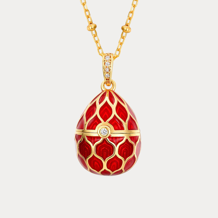 Selenichast Easter Egg Locket Necklace