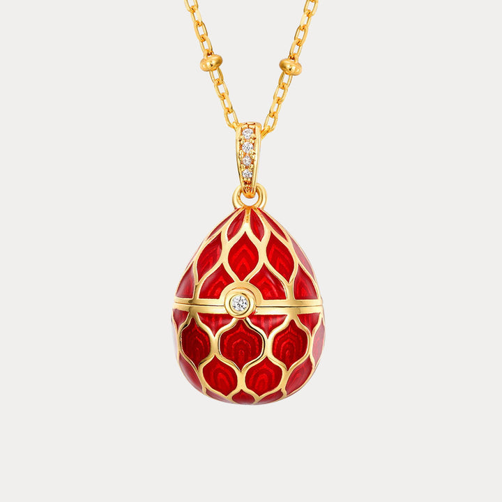 Selenichast Easter Egg Locket Necklace