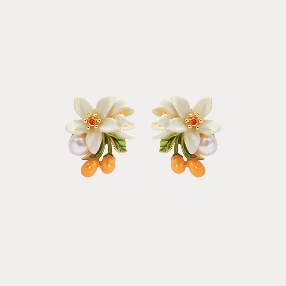 Selenichast orange blossom earrings 2