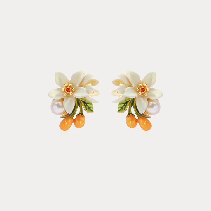 Selenichast orange blossom earrings 2