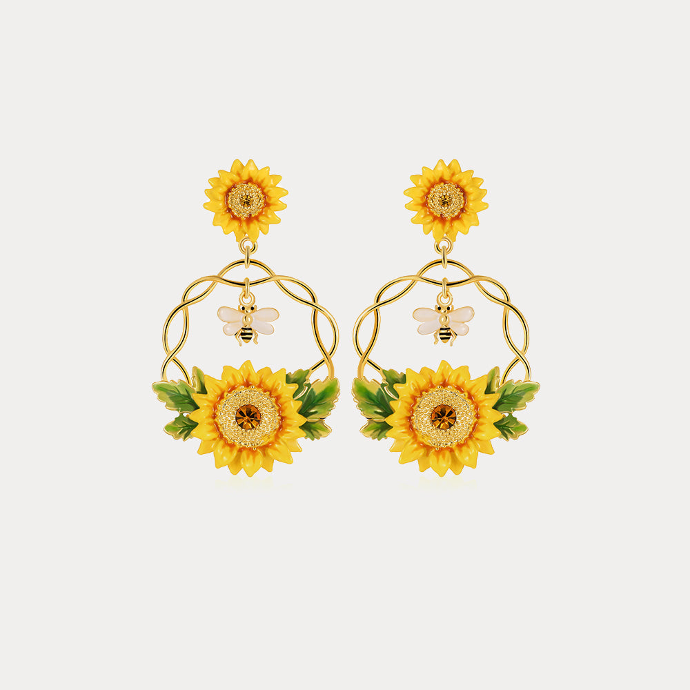 Selenichast Sunflower Earrings