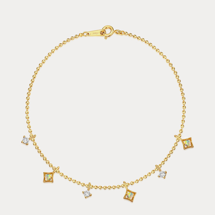 Selenichast Opal Cross Flower Bracelet