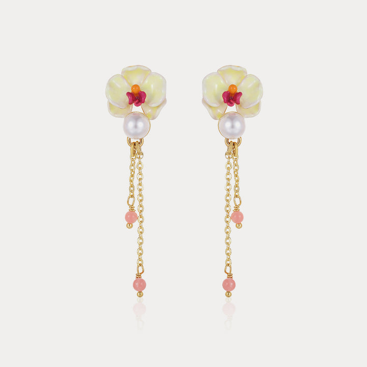 Selenichast phalaenopsis tassel earrings
