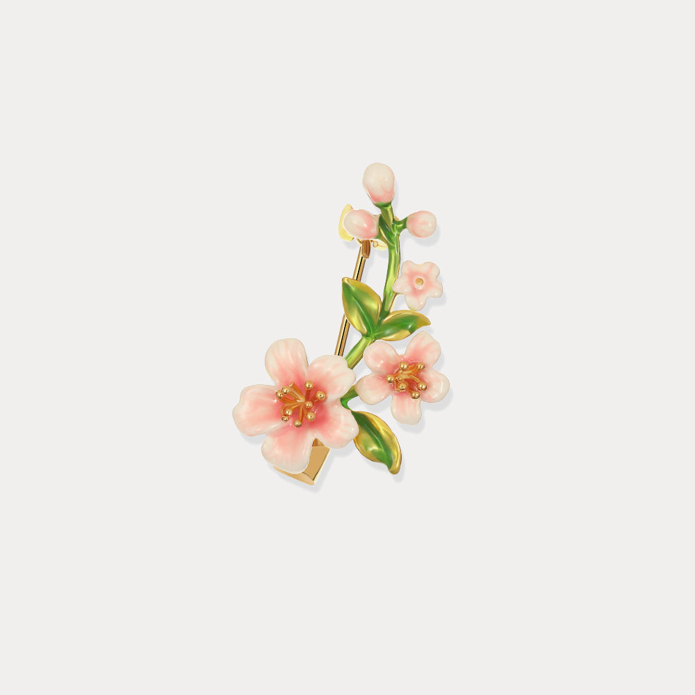 Selenichast peach blossom brooch