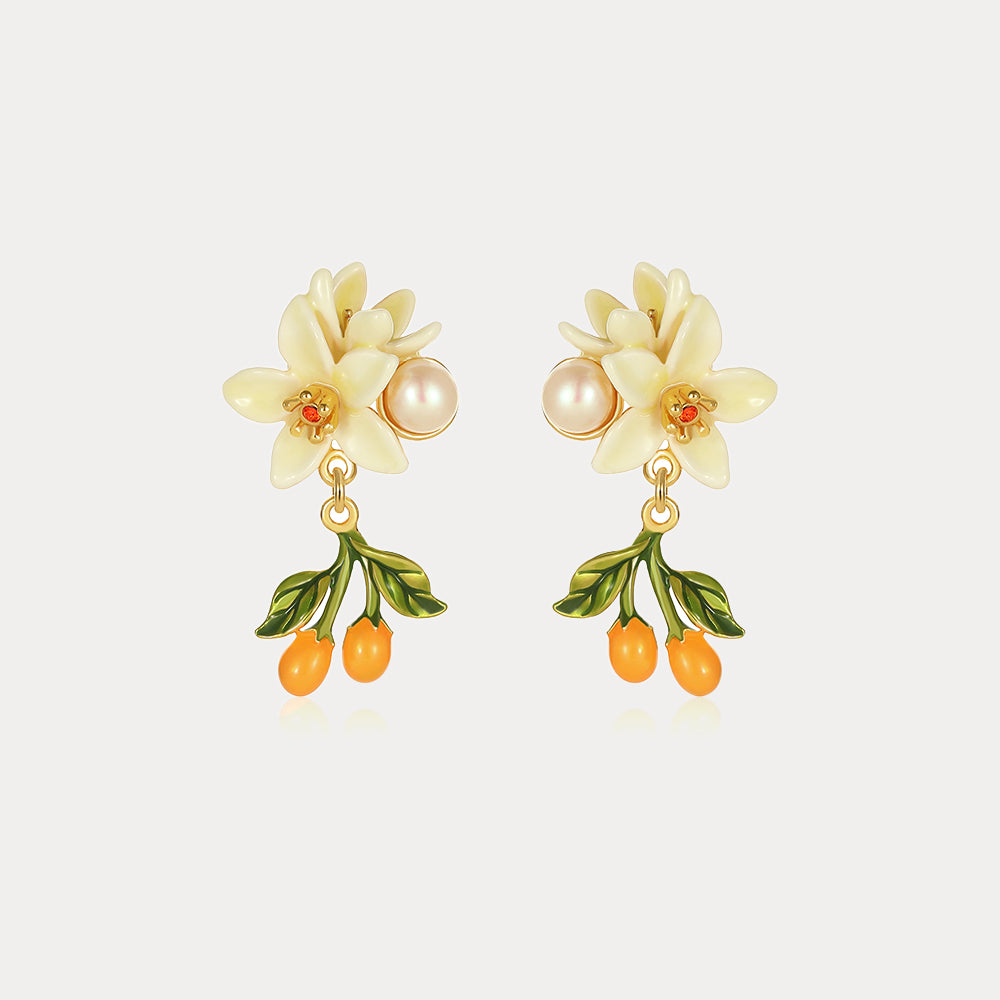 Selenichast Orange Blossom Earrings