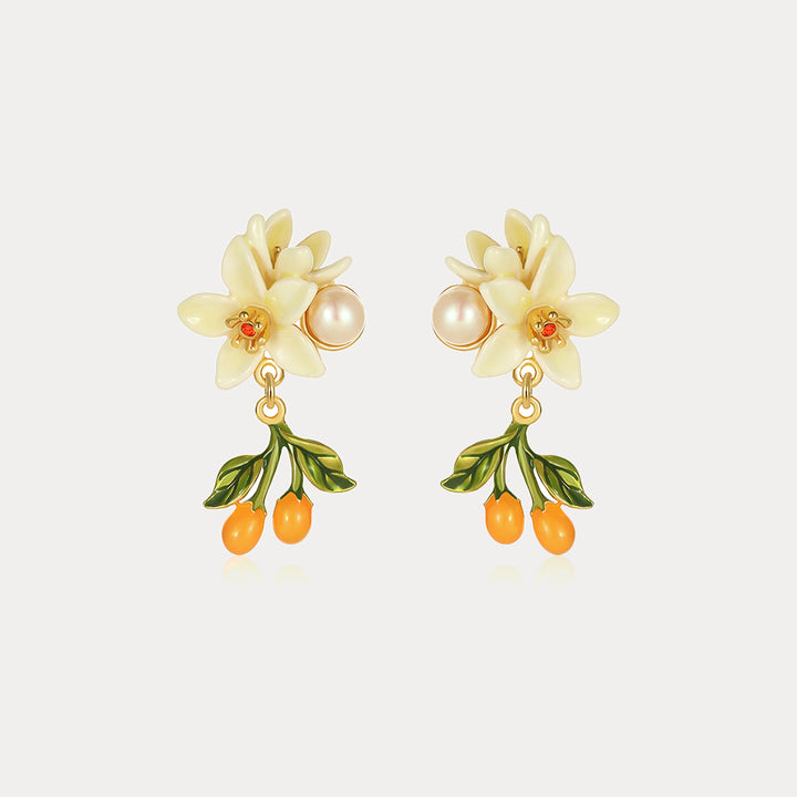 Selenichast Orange Blossom Earrings