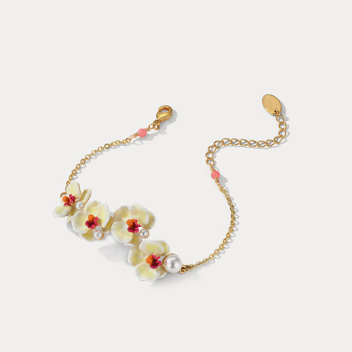 phalaenopsis gold bracelet